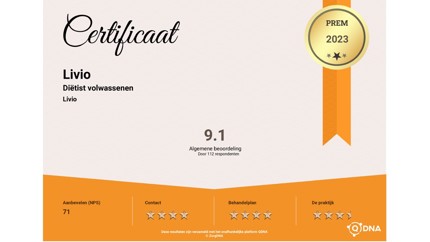 certificaat diëtist