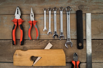 Top View Different Types Tools