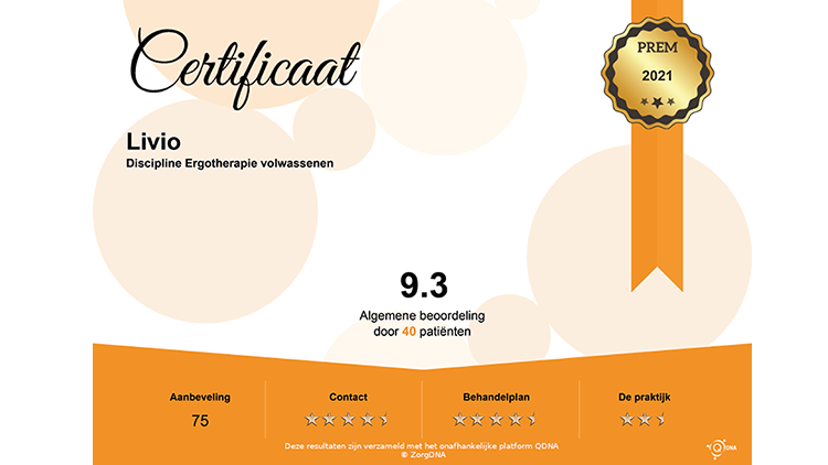 Certificaat Ergotherapie
