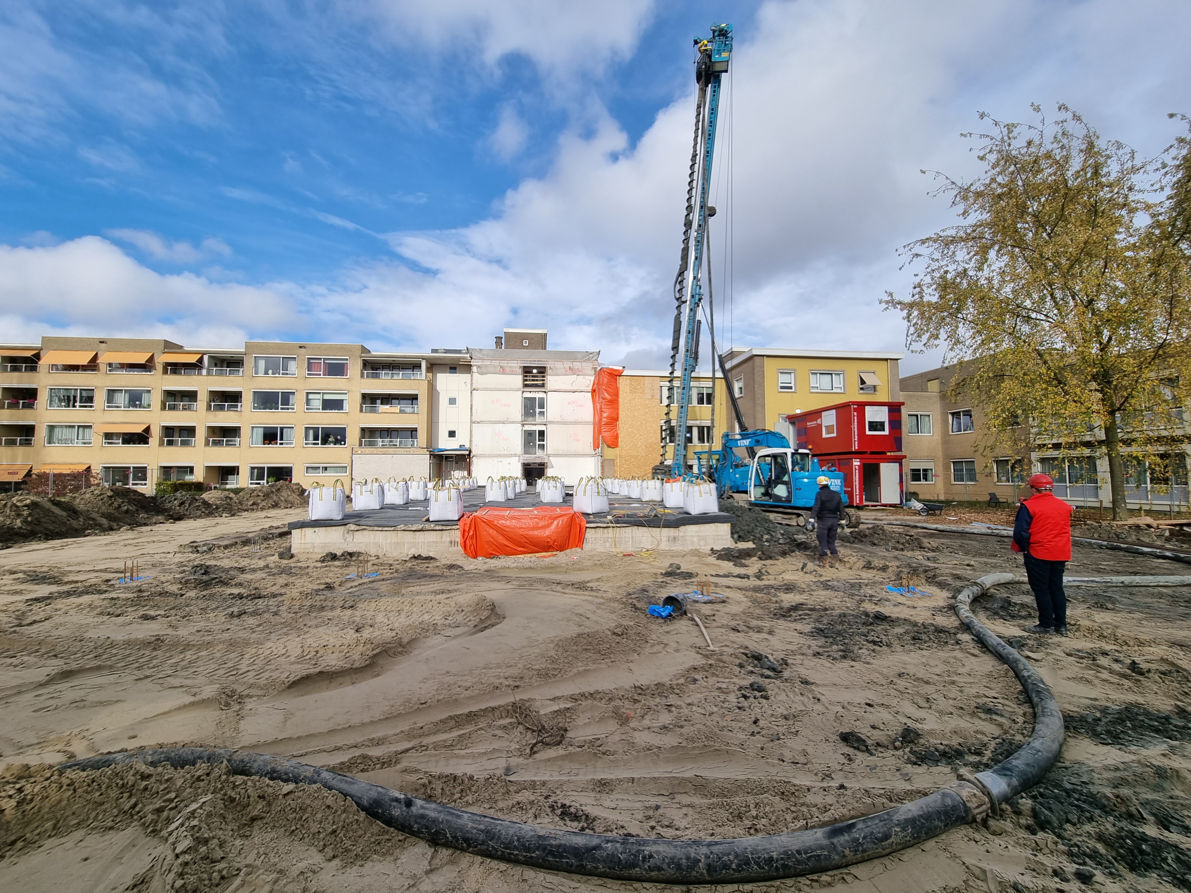 Verbouwing Cromhoff-storten fundering