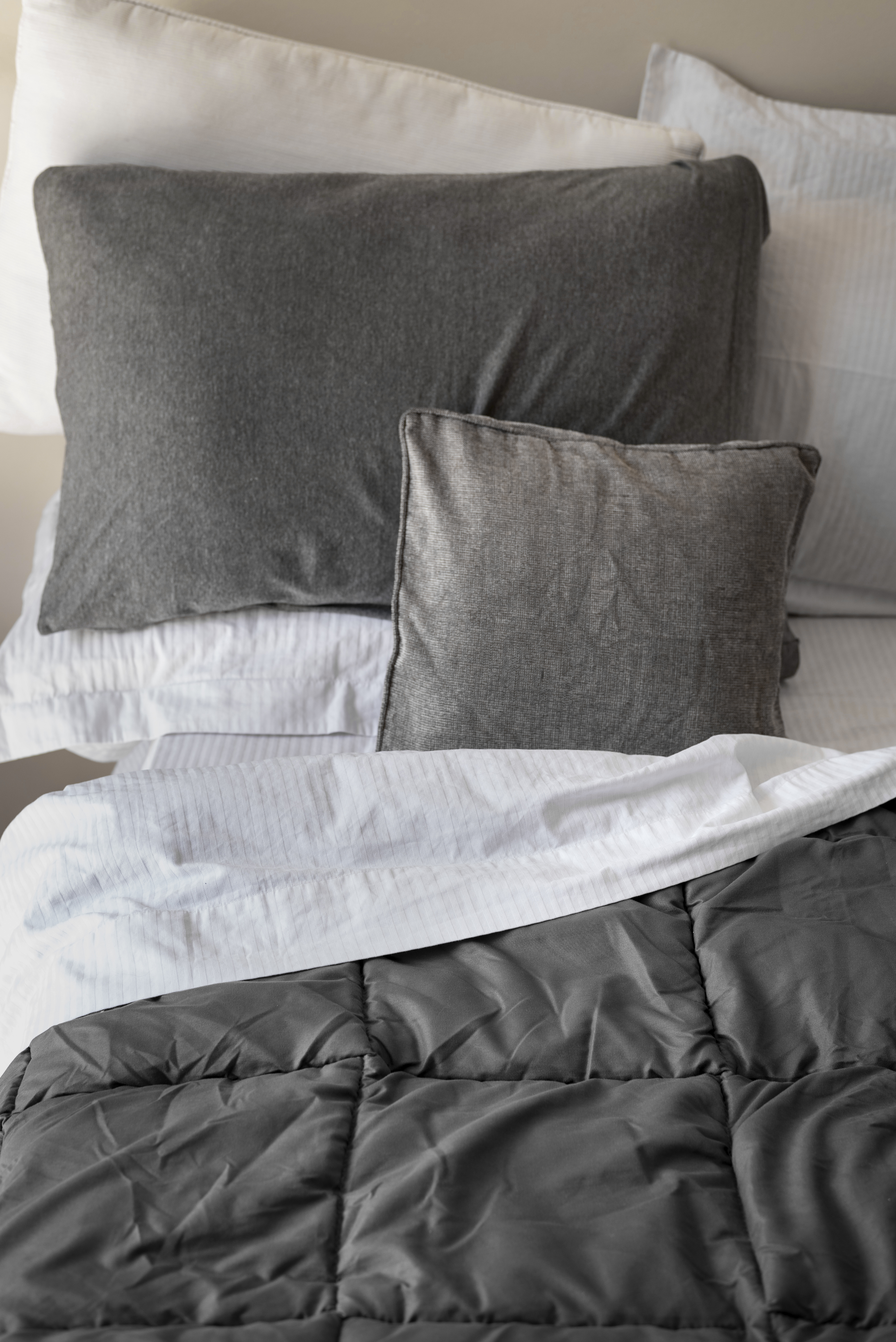 High Angle Cozy Bed Arrangement